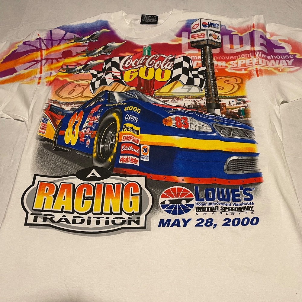 VGC VINTAGE Chase Authentics 2000 Nascar Coca Cola 600 Lowe's Motor Speedway XL